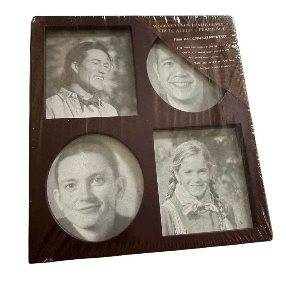 Wooden Collage Frame Cover Photo Album & Frame Set *New*
